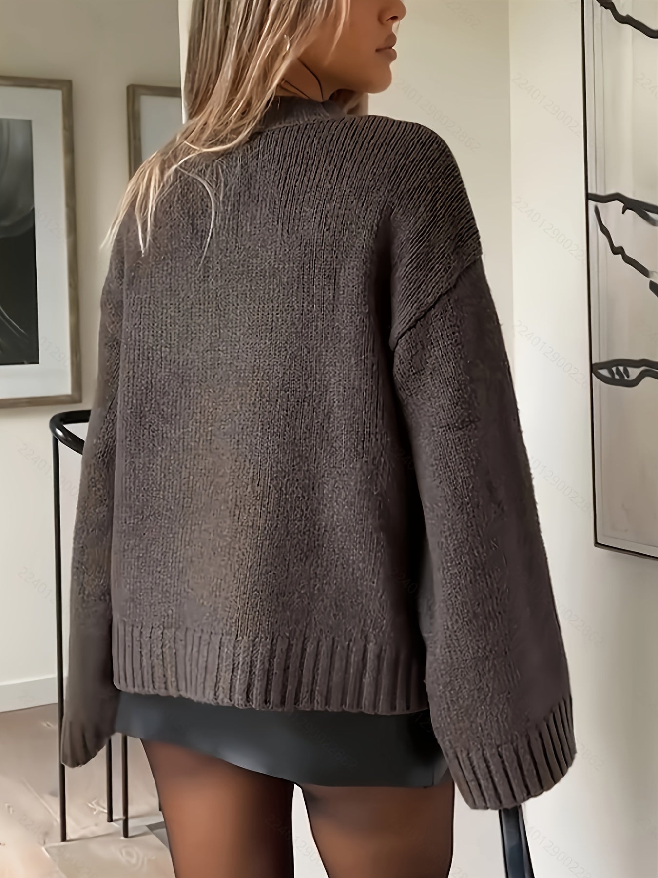 WW | Long-sleeved cotton sweater with a comfortable, relaxed fit - Women's Sweater - Perfect for Casual Days
