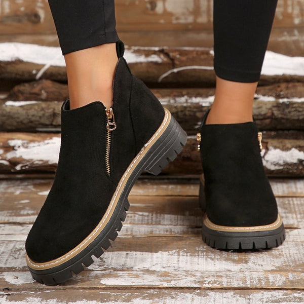 WW | klassische Leder-Stiefeletten für Damen