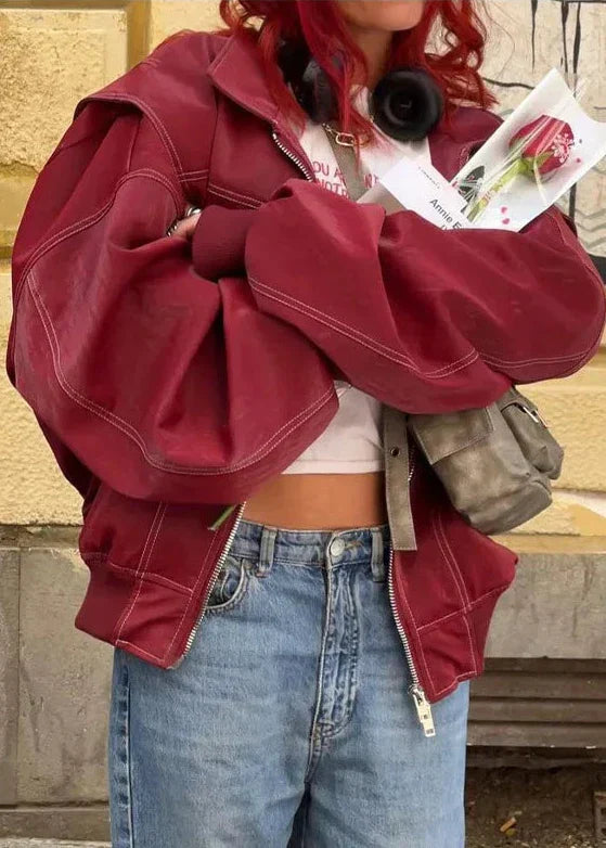 WW | Weinroter Reißverschlussjacke