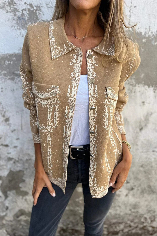 WW | Revers Metall Schnalle Lässige Lockere Jacke
