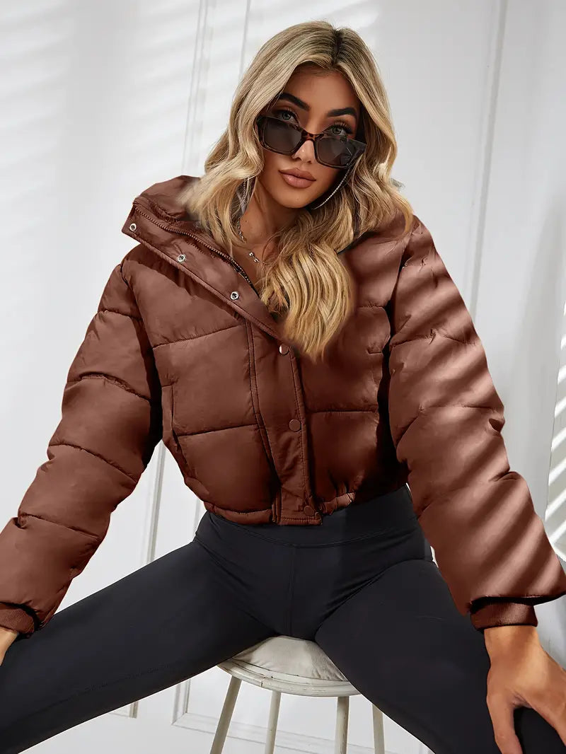 WW | Cropped Winter Puffer Jacket for Women