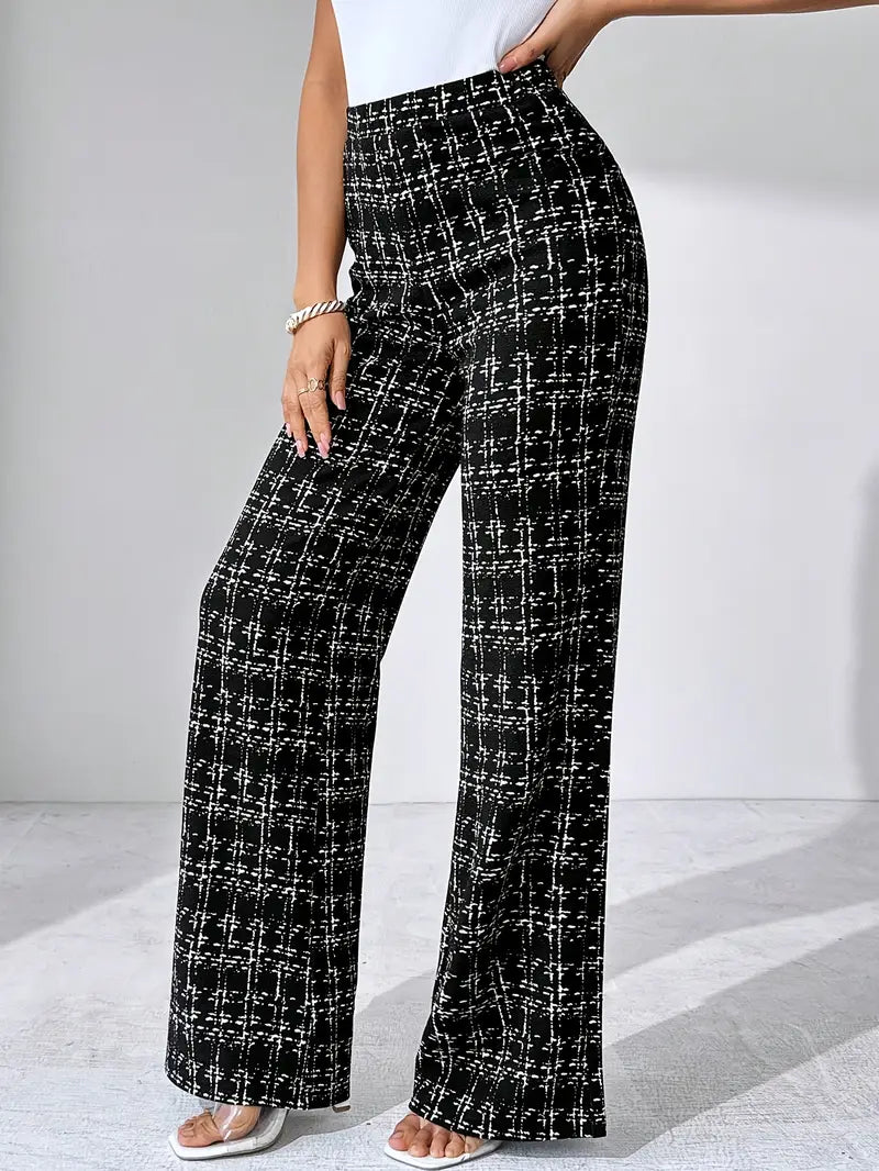 WW | Tweed Plaid Glockenhose