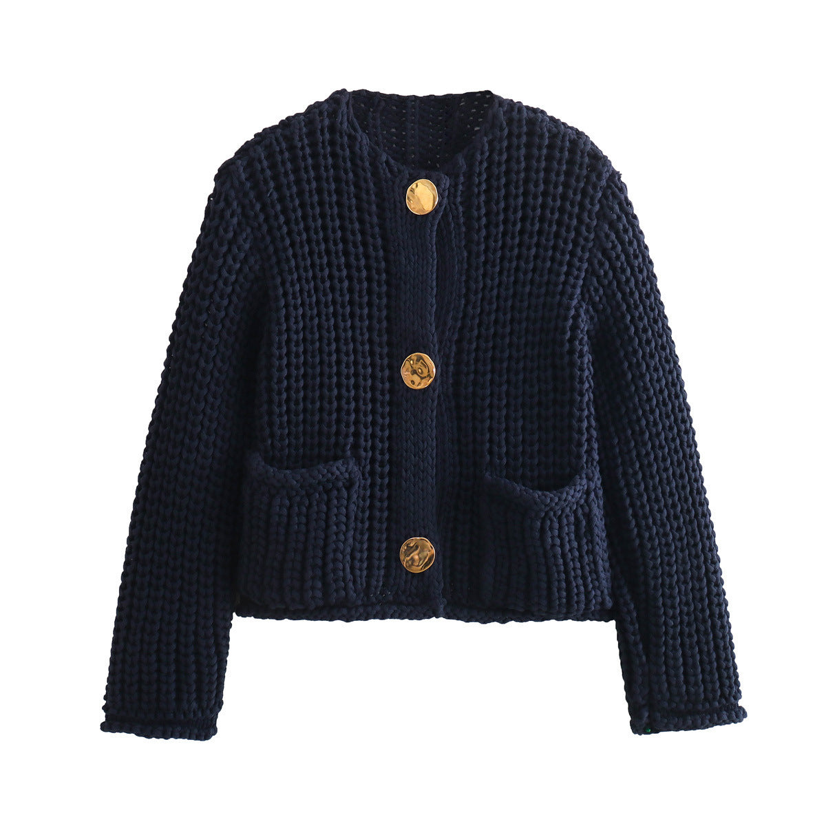 WW | Cozy Chic Damenstrickjacke mit Knöpfen und Taschen