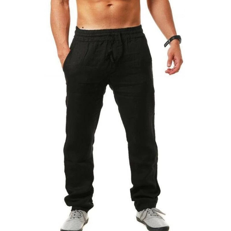 WW | Atmungsaktive Leinen Hosen Für Herren Im Lässigen Stil