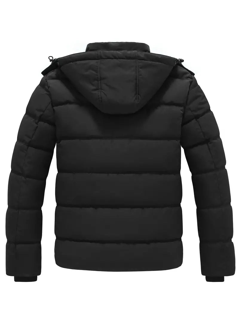 WW | Men's Winter Jacket - Water-Repellent Hooded Puffer