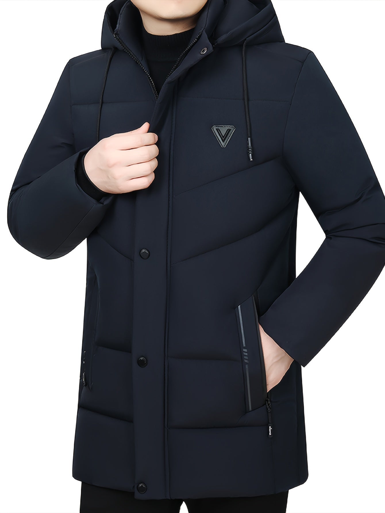 WW | Hooded Winter Jacket - Warm, Windproof & Waterproof Quilted Jacket with Zipper and Pockets