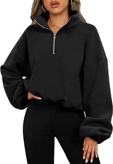 WW | Women's Half-Zip Sweatshirt with Stand-Up Collar