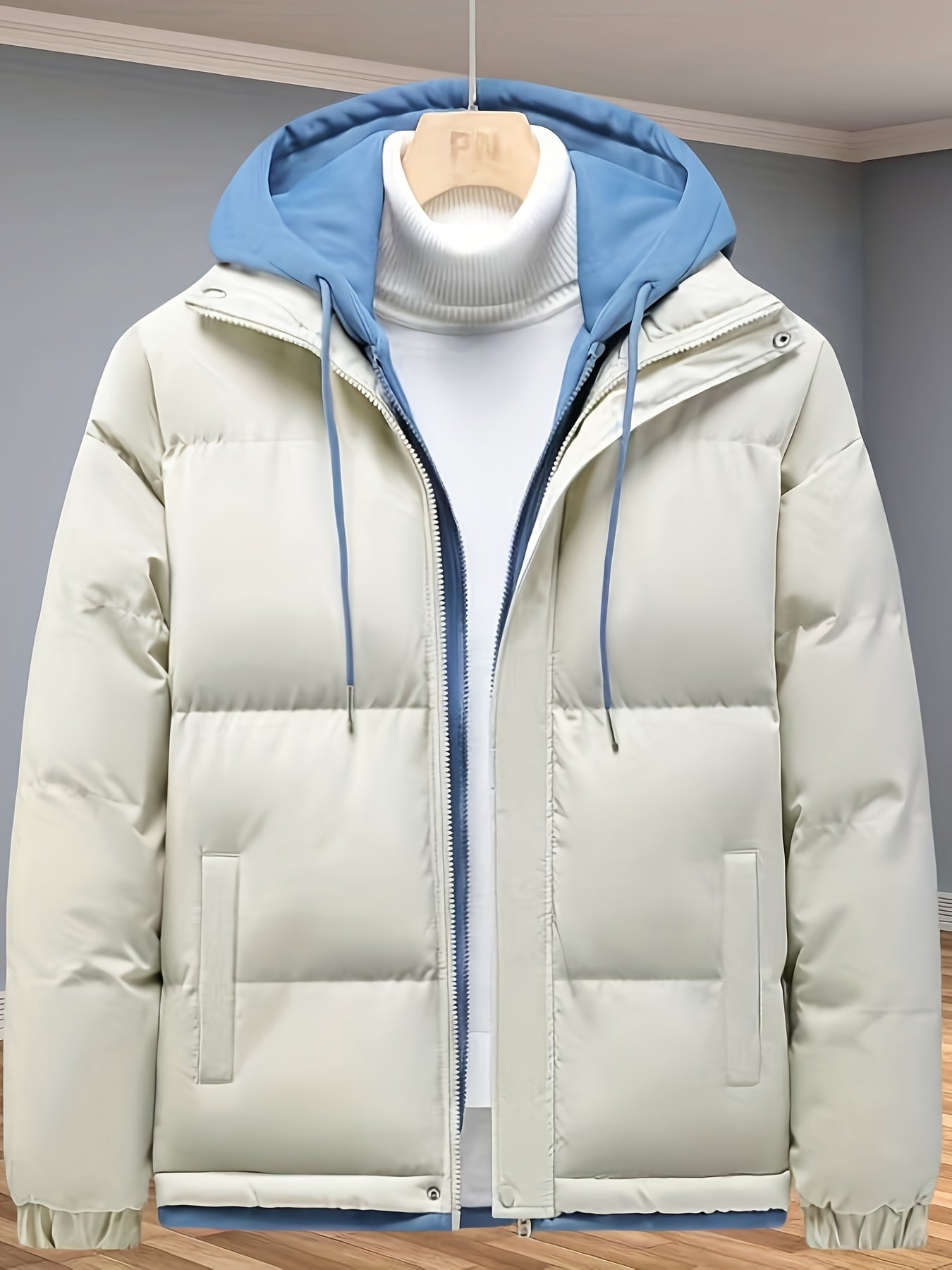 WW | Thick Mid-Length Zipper Winter Jacket for Men - Perfect for Outdoor Activities