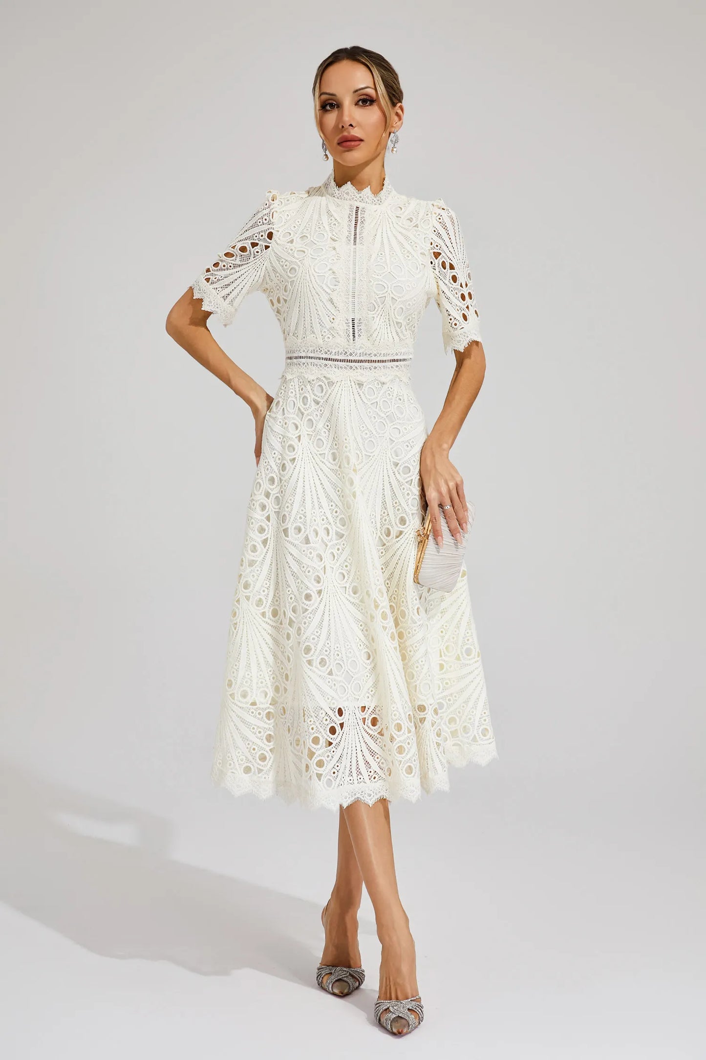 Hallie | Ruched Midi Dress