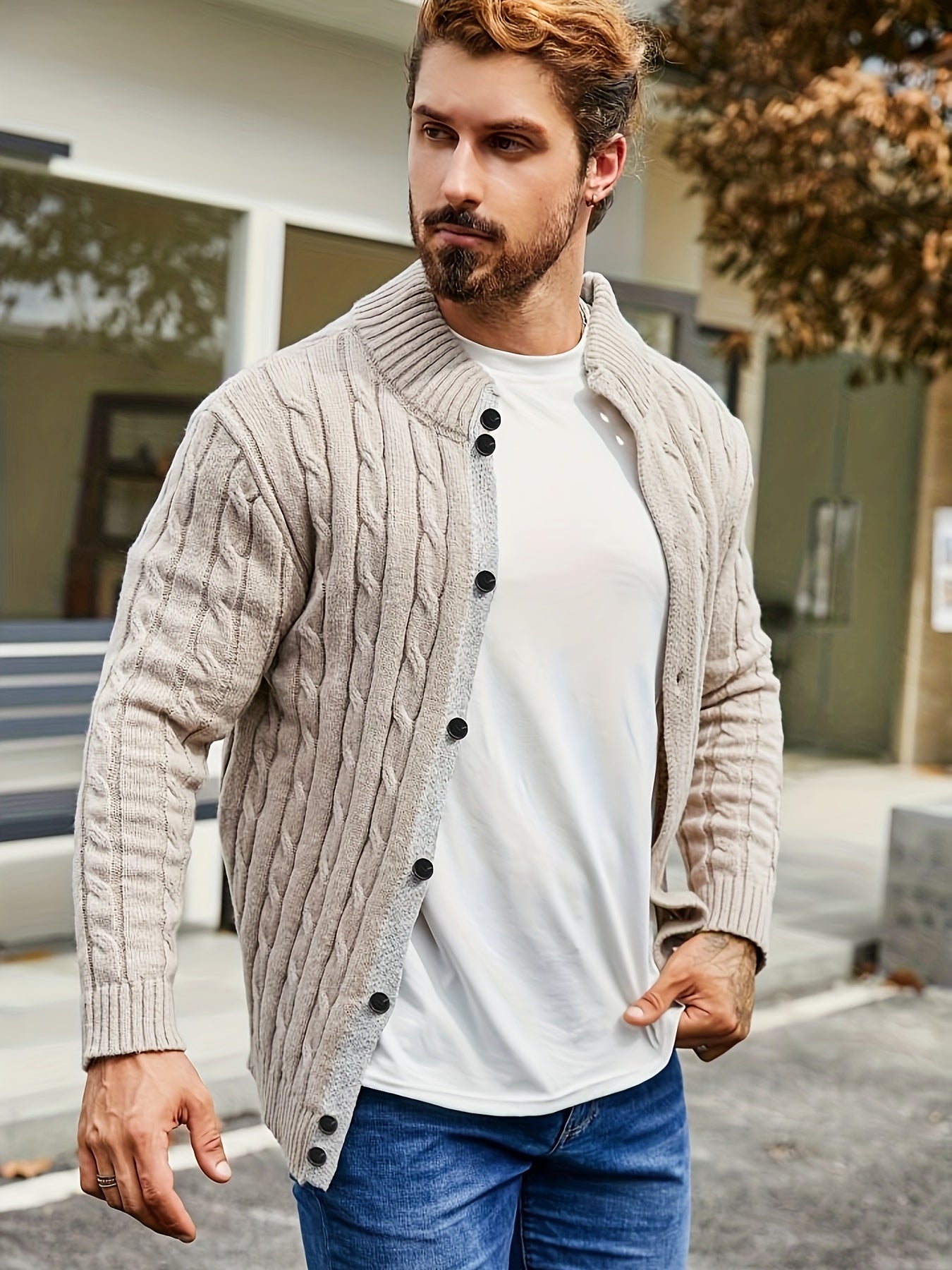 WW | Casual Men's Cardigan with Buttons