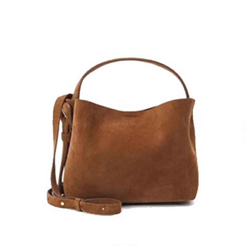 WW | Suede Tote Bag With Belt Closure