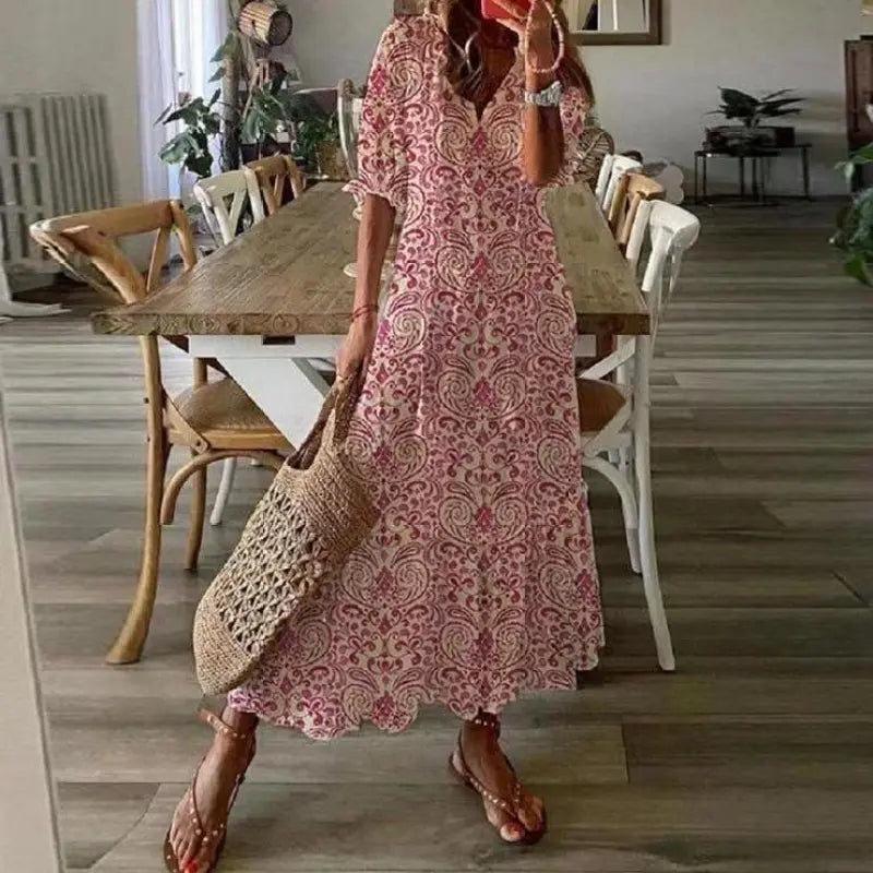 Wendy - Long Boho-Chic White Lace Dress with Ruffles
