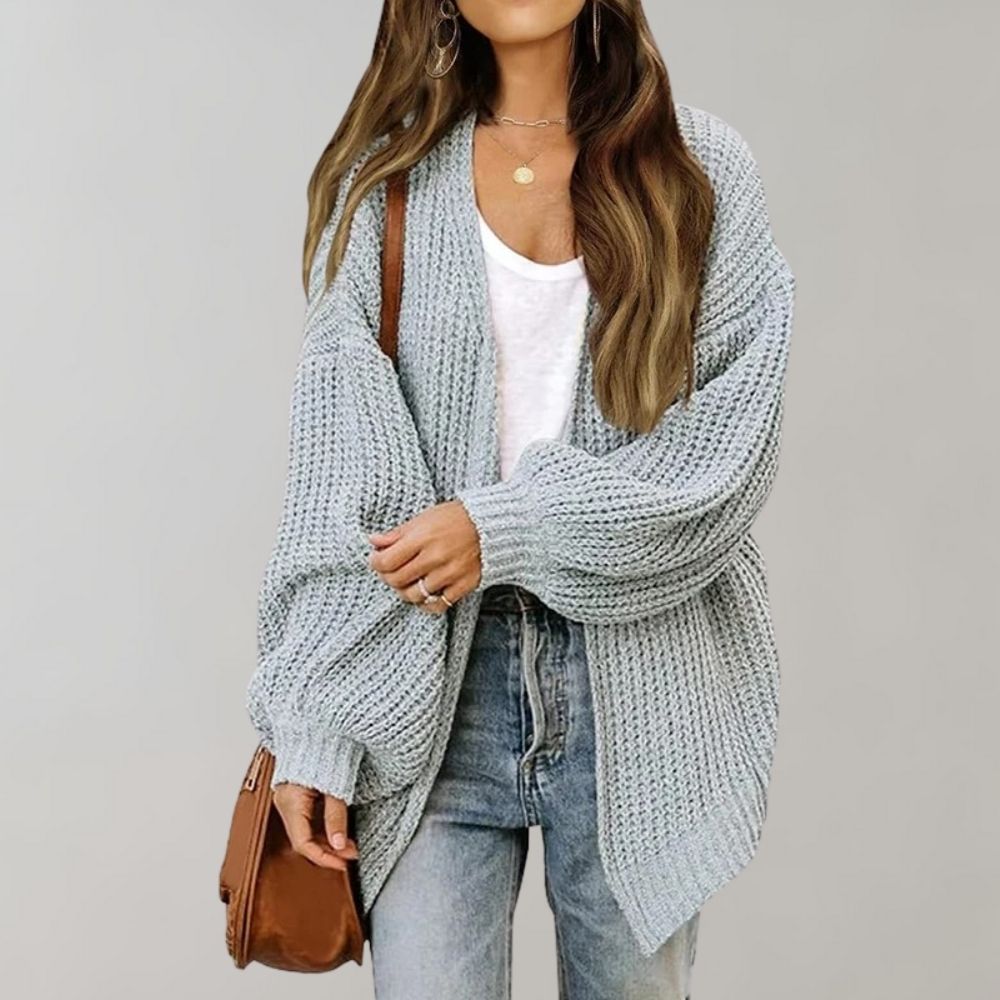 WW | Gemütliche Strickjacke mit Bischofsärmeln