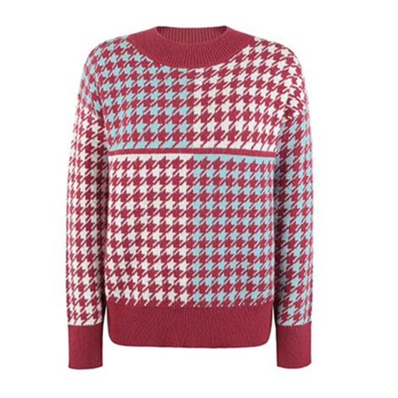 WW | Geometrischer Strickpullover mit Modernem Muster