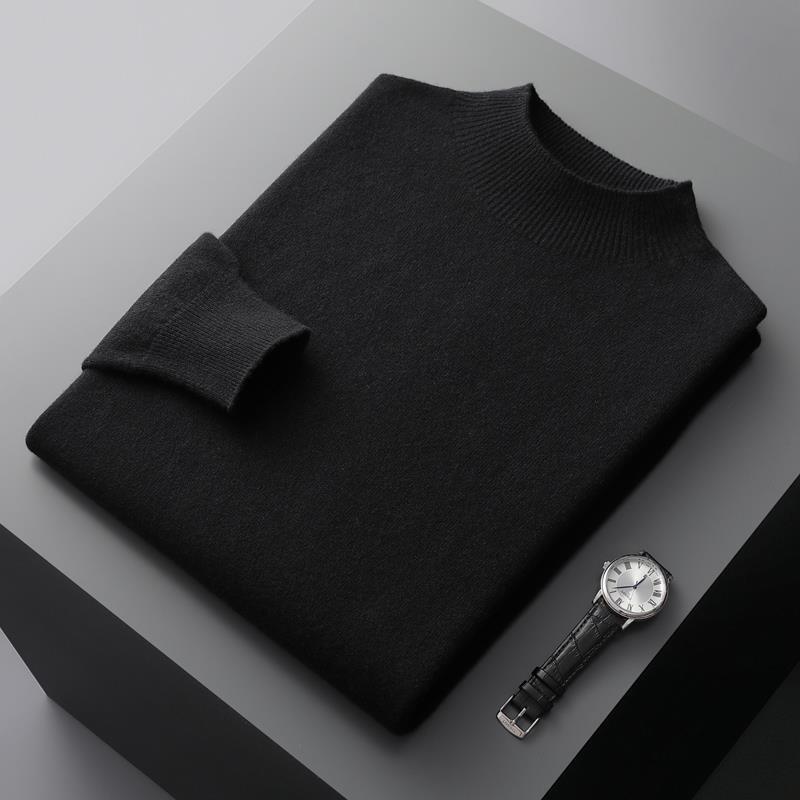 WW | Luxuriöser Herrenpullover mit halbem Kragen