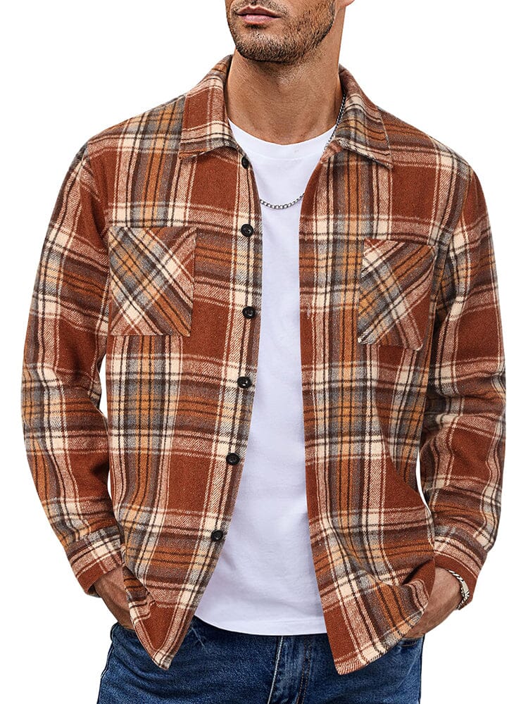 WW | Herren Karierte Freizeitjacke - Mit Knöpfen