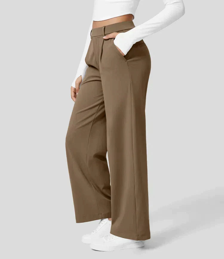 WW | Damenhose mit weitem Bein - High Waist, Business & Casual geeignet