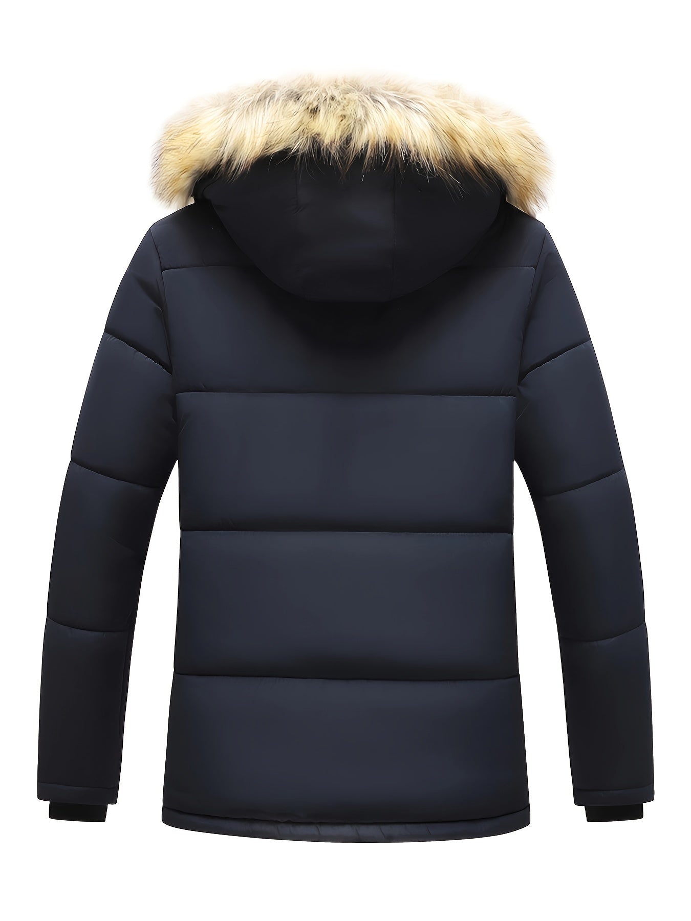 WW | Men's Hooded Polyester Winter Jacket - Perfect for Outdoor Activities