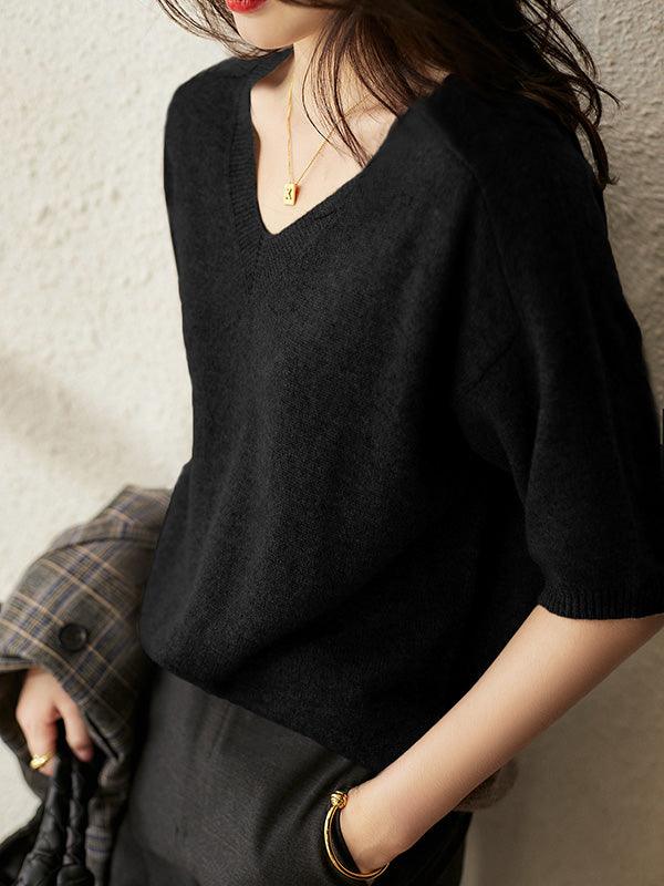 WW | Luxury soft cashmere V-neck sweater for women