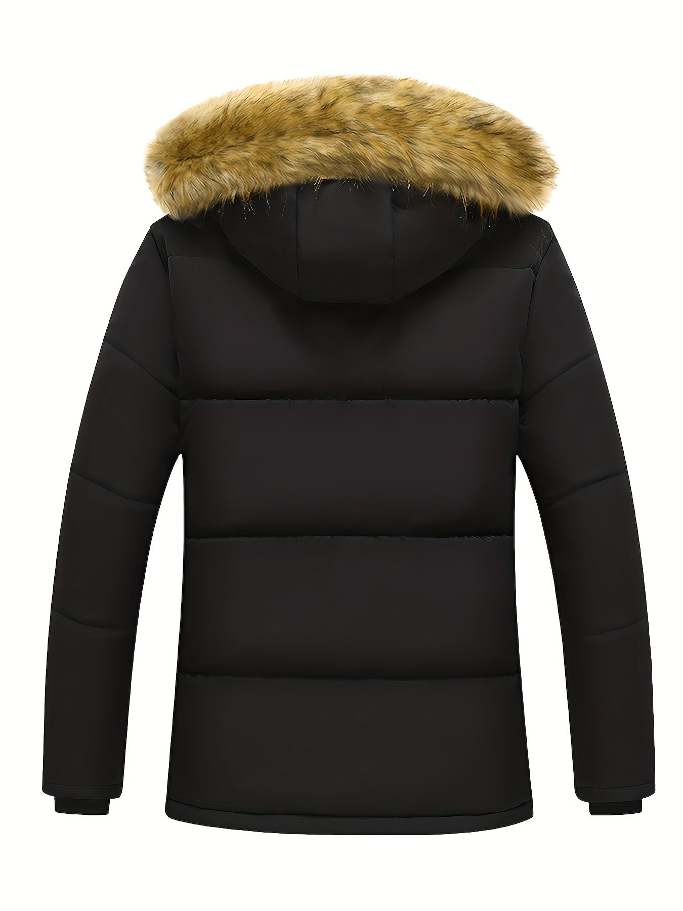 WW | Men's Hooded Polyester Winter Jacket - Perfect for Outdoor Activities