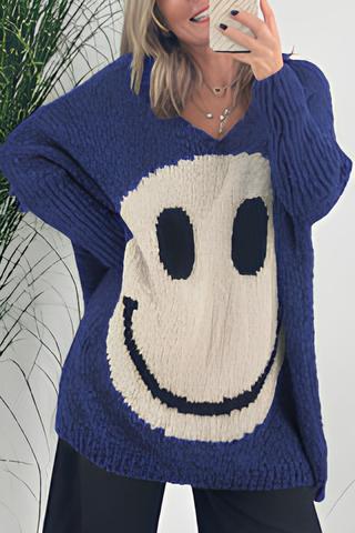 WW | Eleganter Smiley-Langarmpullover für Damen