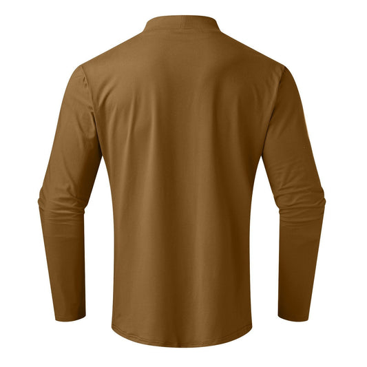 WW | Fit Langarm-T-Shirt für Herren mit Stehkragen