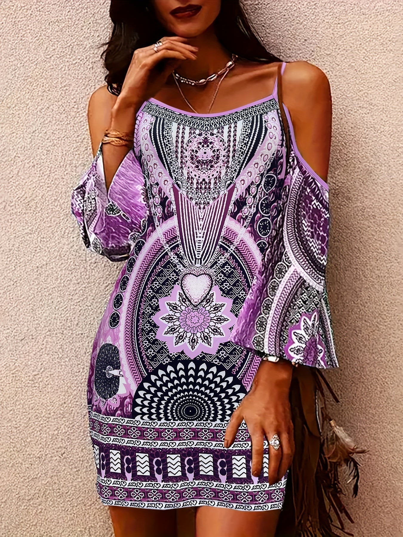 Ophelia | Boho Tunic Dress with Print