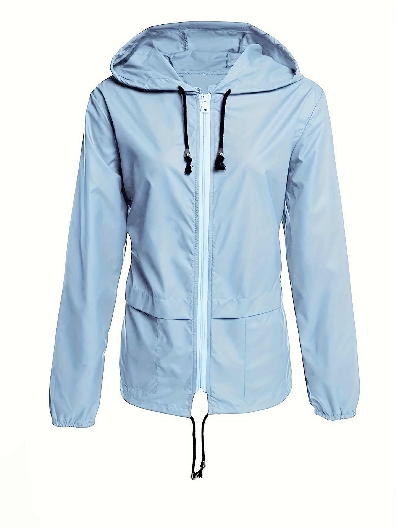 WW | Smooth Colored Windproof Jacket with Long Sleeves