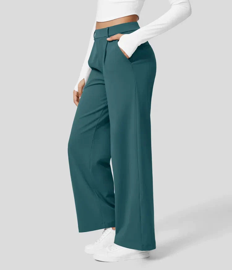 WW | Damenhose mit weitem Bein - High Waist, Business & Casual geeignet