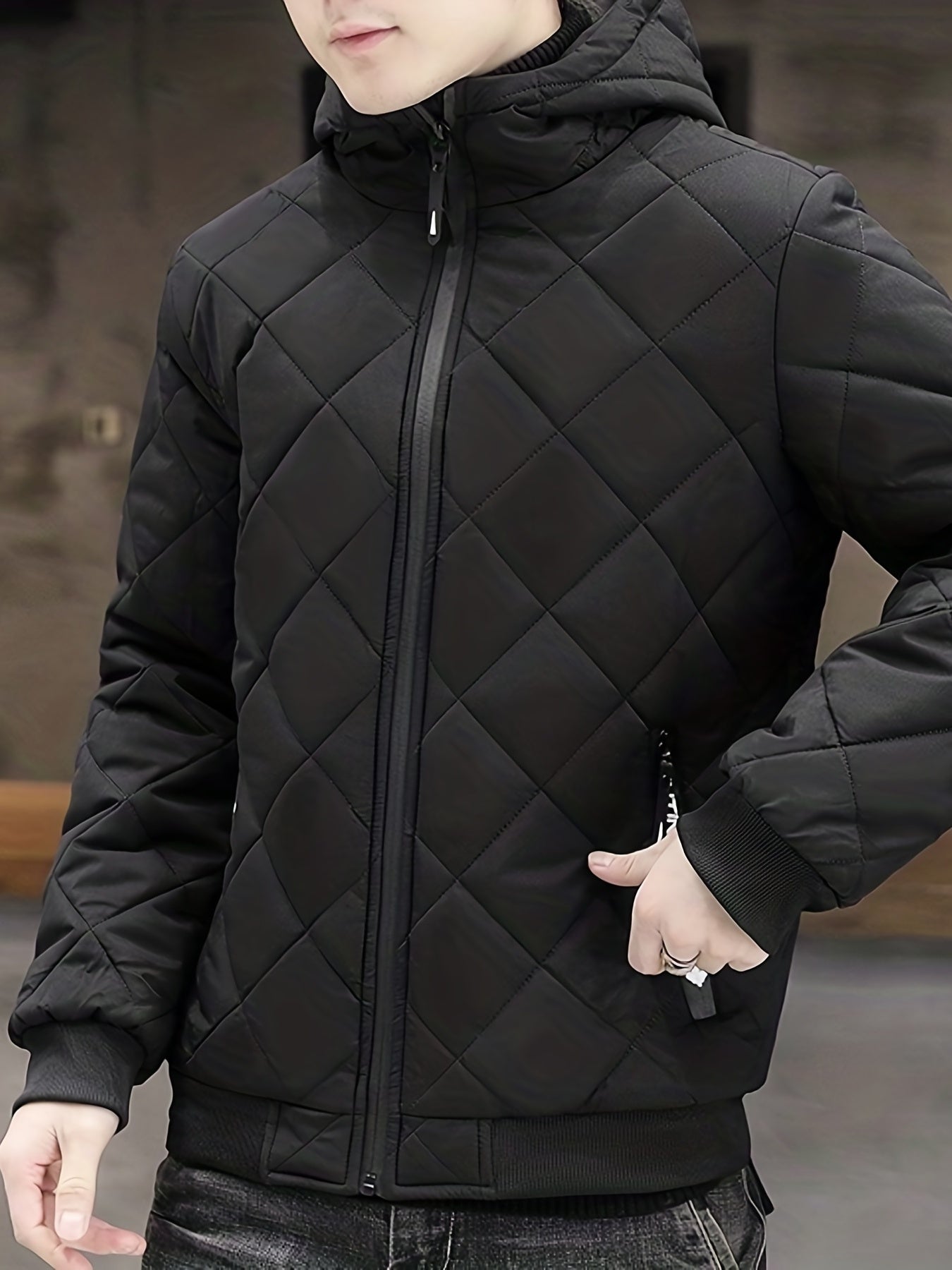 WW | Plush Hooded Winter Jacket for Men - Perfect for Outdoor Activities