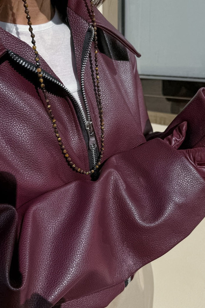 WW | Matte Leder Bikerjacke