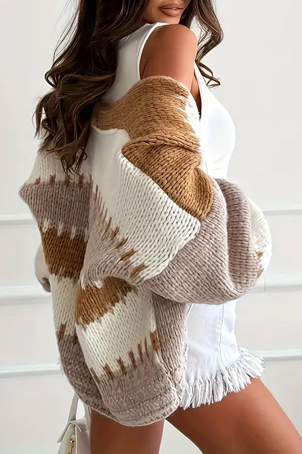 WW | Cozy cardigan with contrasting seams