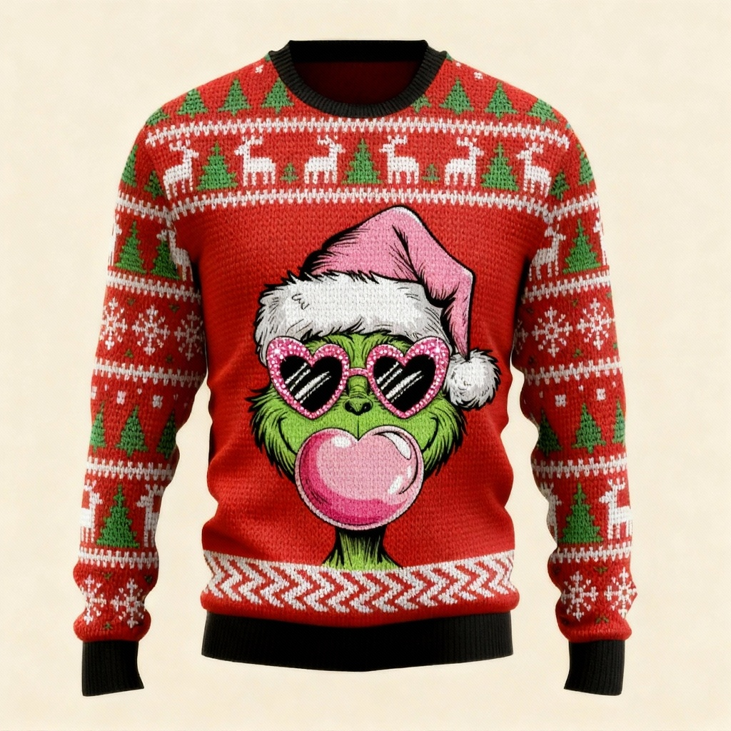 WW | Zany Xmas Muster Druck Pullover - Hässlich & Gemütlich Unisex Pullover