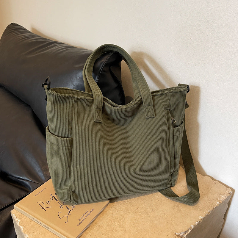 WW | Student Tote Corduroy Bag