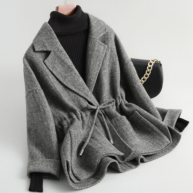 WW | Gray Tie-Front Cardigan for an Elegant Look