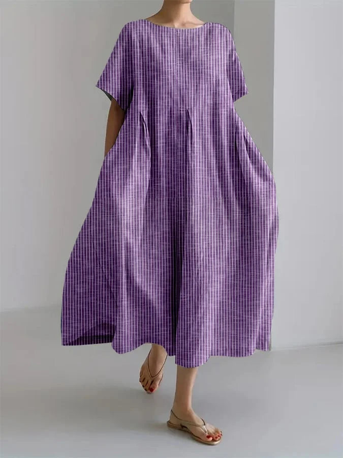 BIANCA | Long casual dress with a comfortable fit and retro style for everyday wear