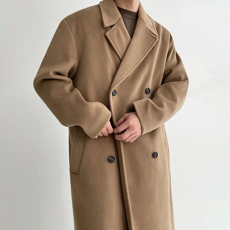 WW | Mittel langer Herrenmantel für Herbst und Winter