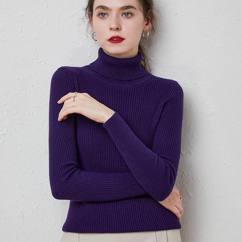 WW | Women's Premium Wool Turtleneck Sweater