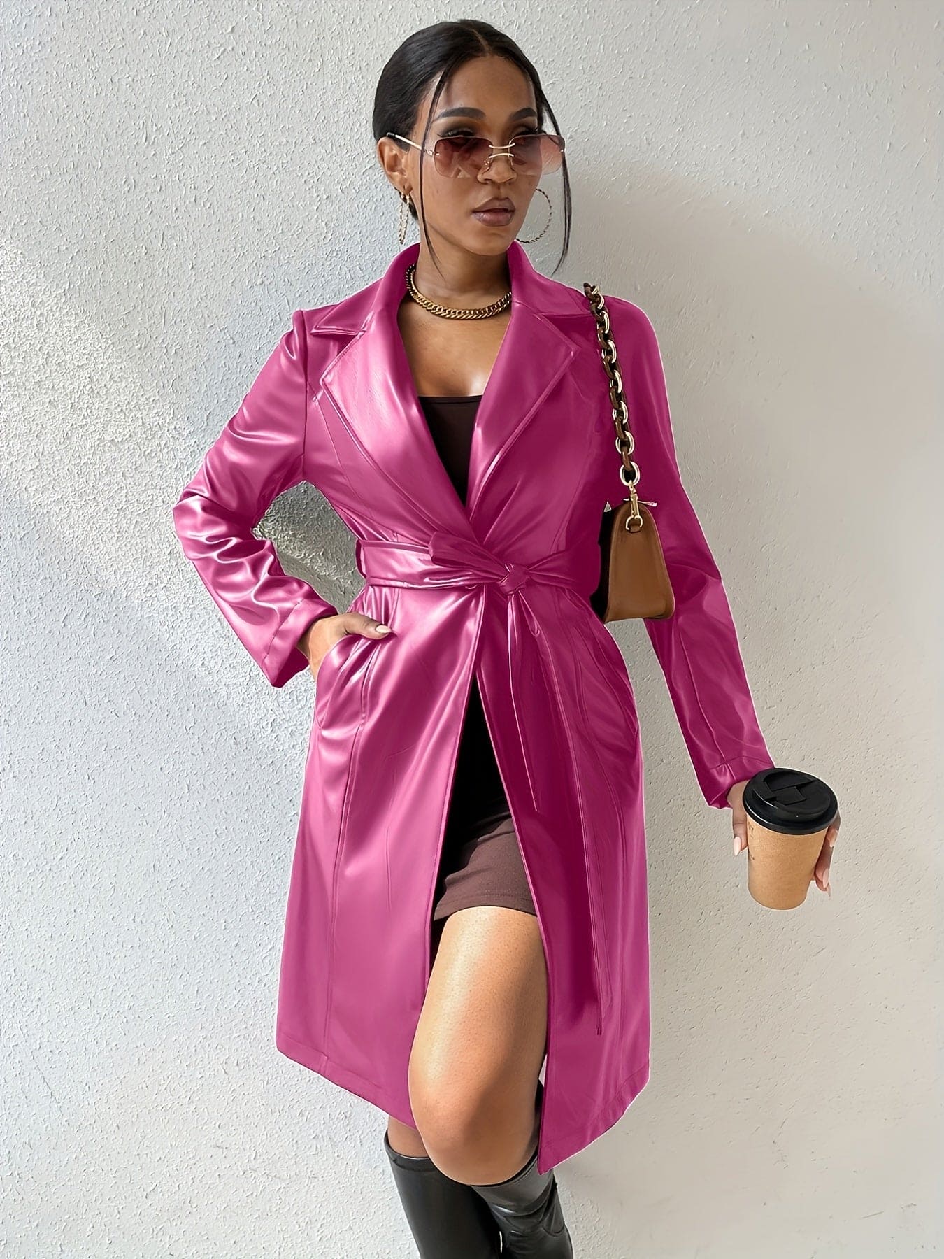 WW | Leather jacket with lapels