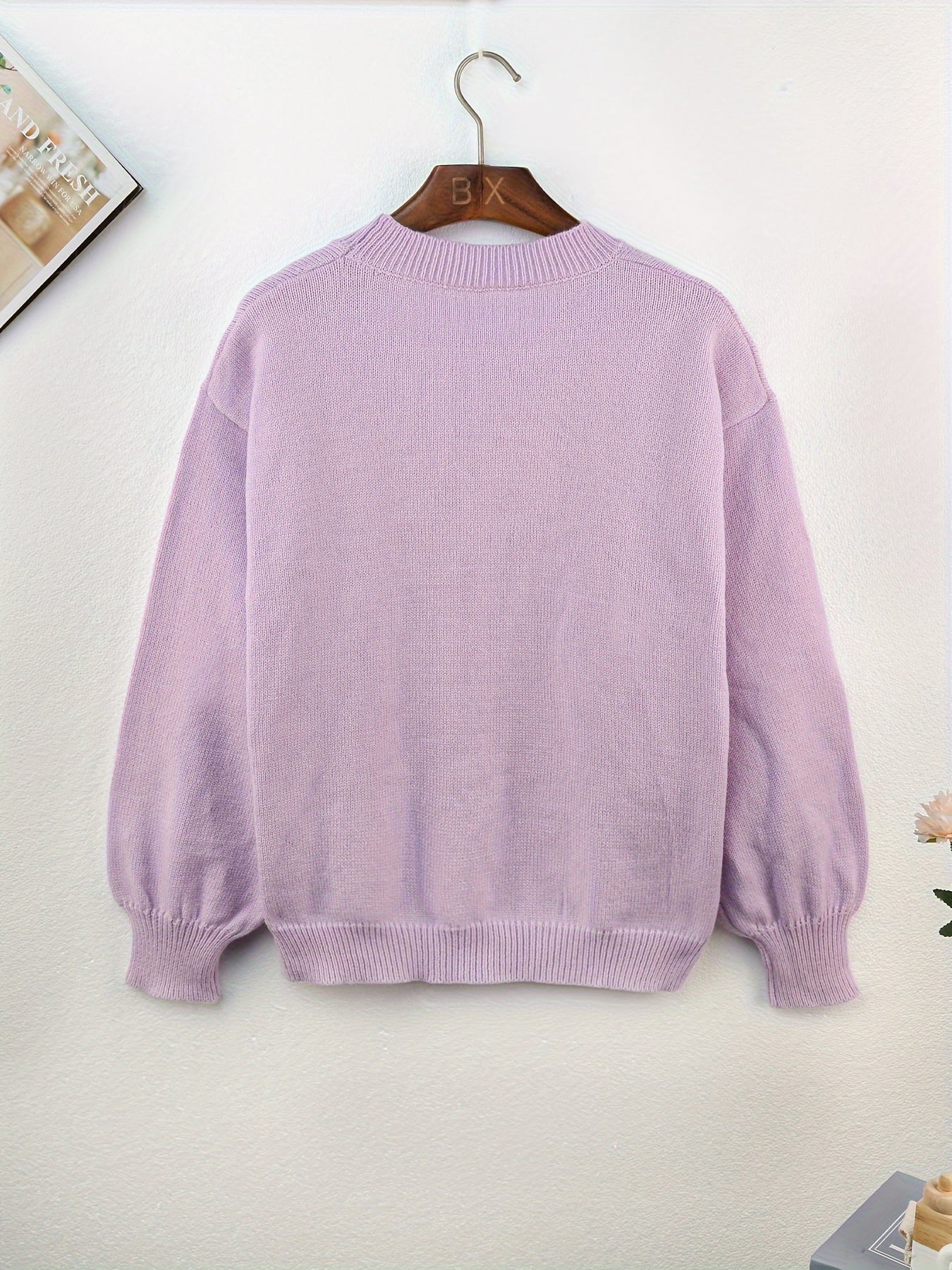 WW | Oversize Strickpullover mit Rundhalsausschnitt – Weich & stylisch für kalte Tage