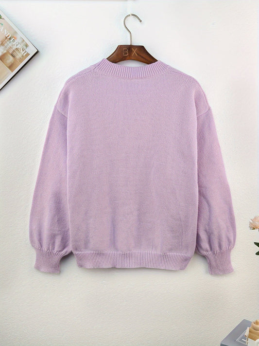 WW | Oversize Strickpullover mit Rundhalsausschnitt – Weich & stylisch für kalte Tage