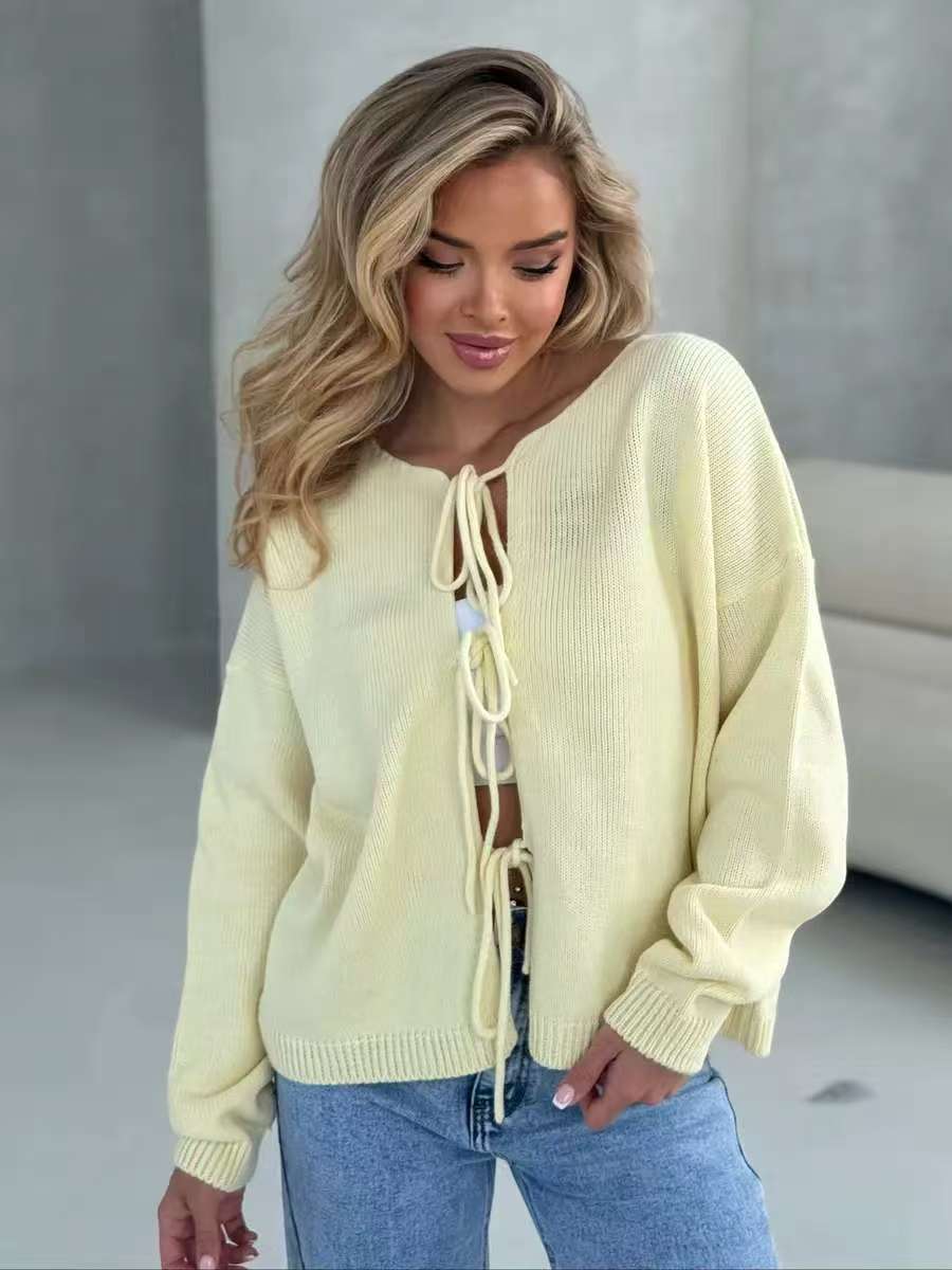 WW | Stylish short cardigan with lacing