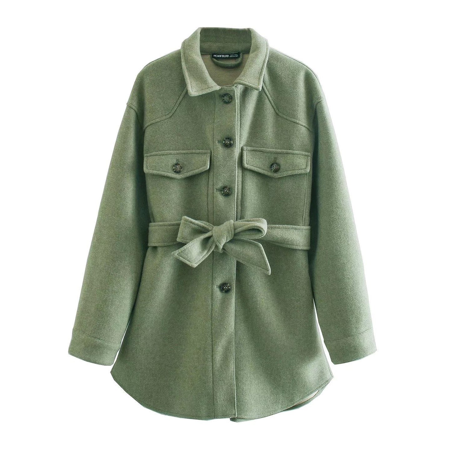 WW | Wollmischung Shacket - Schicker Utility-Stil - Wollmischung - Übergangsoberbekleidung