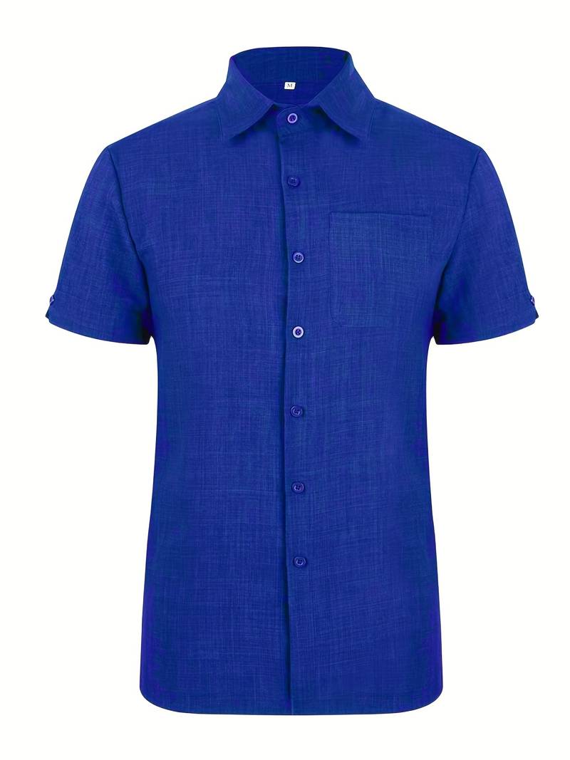 WW | Men's Classic Casual Button-Down Short Sleeve Shirt