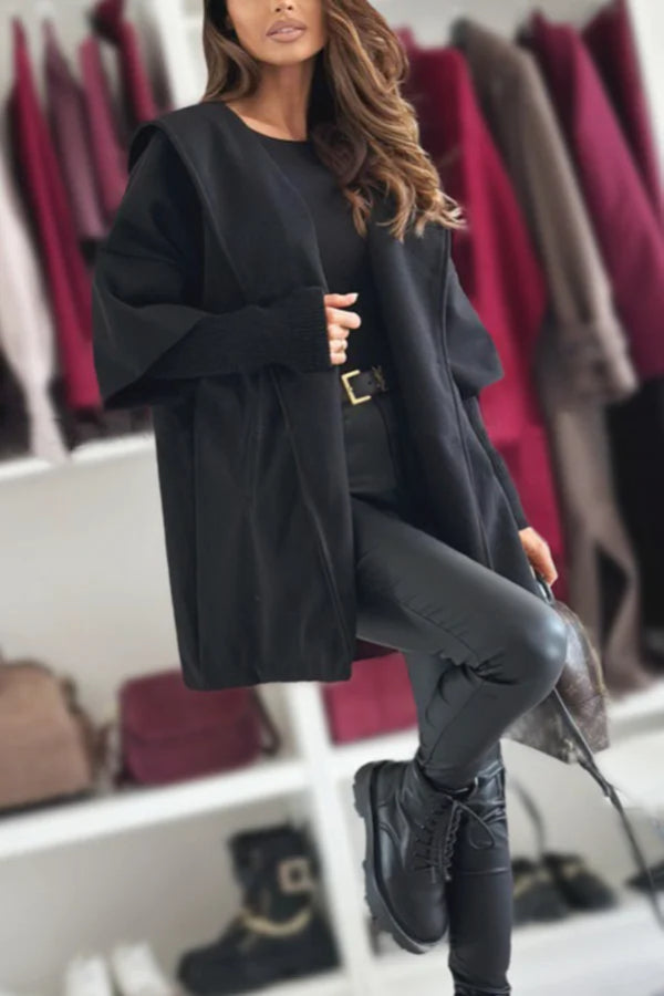 WW | Farbe Lockere Tasche Kapuzenjacke mit langen Ärmeln