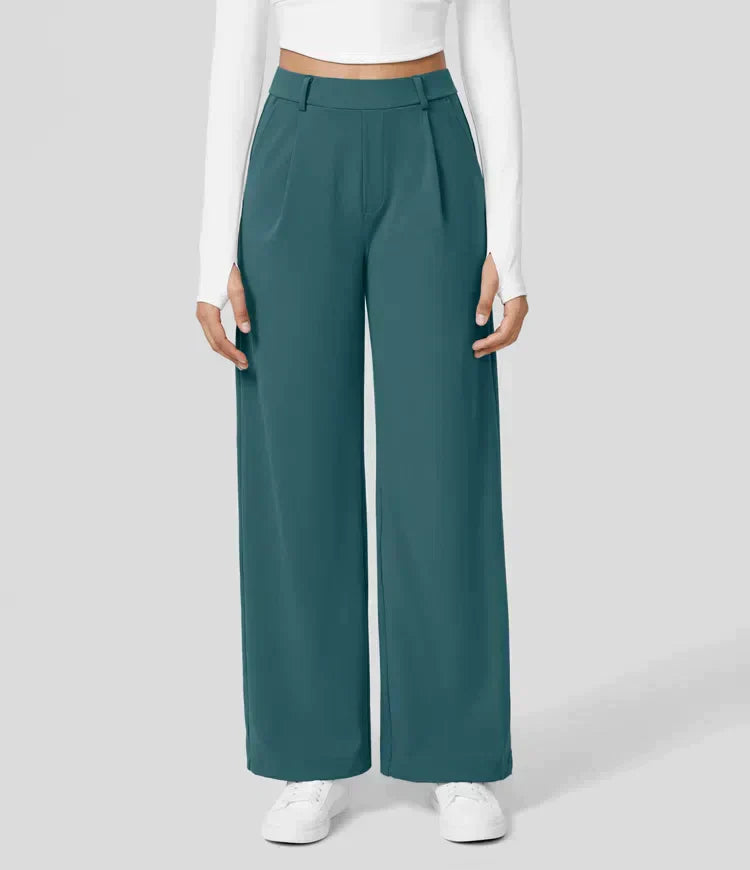 WW | Damenhose mit weitem Bein - High Waist, Business & Casual geeignet