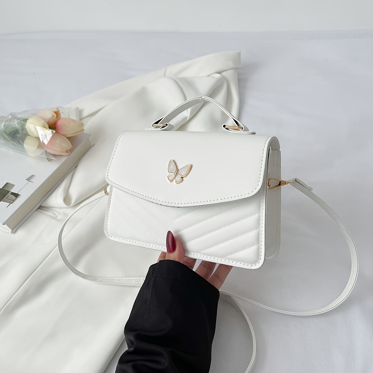 WW | Fashionable Solid Color Shoulder Bag and Crossbody Bag