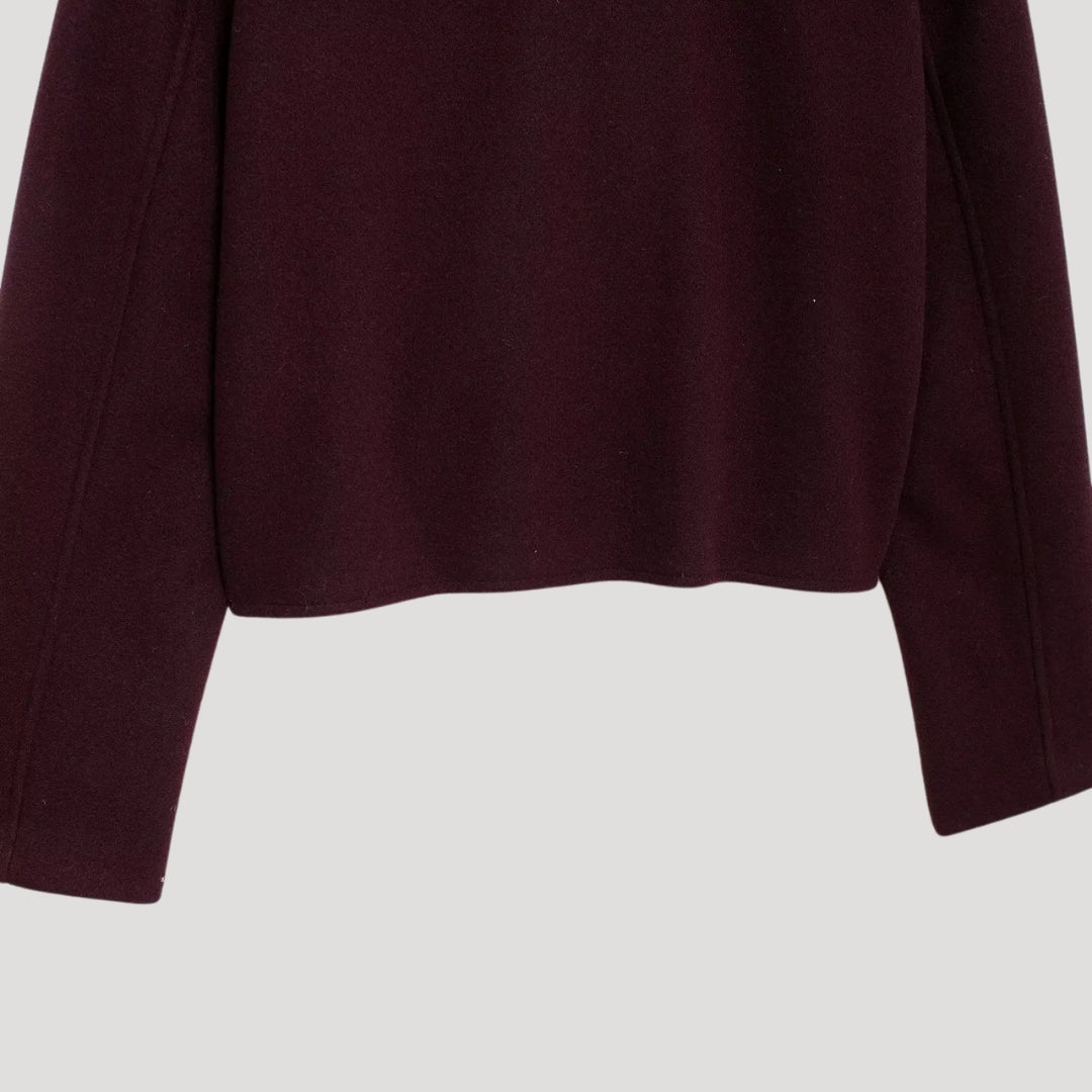 WW | Strukturierte Wollmischung Knopfjacke