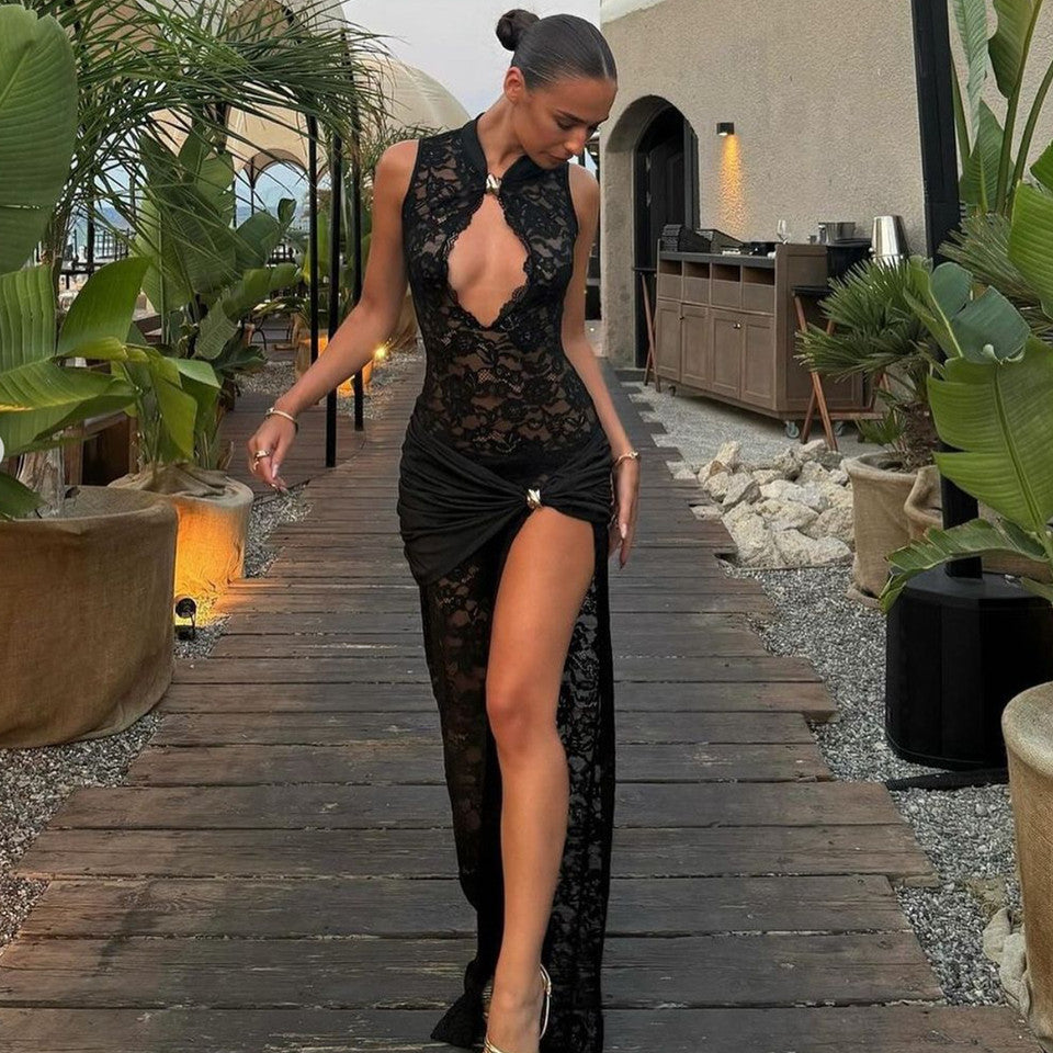 Talina™ | Maxikleid mit goldenen Akzenten