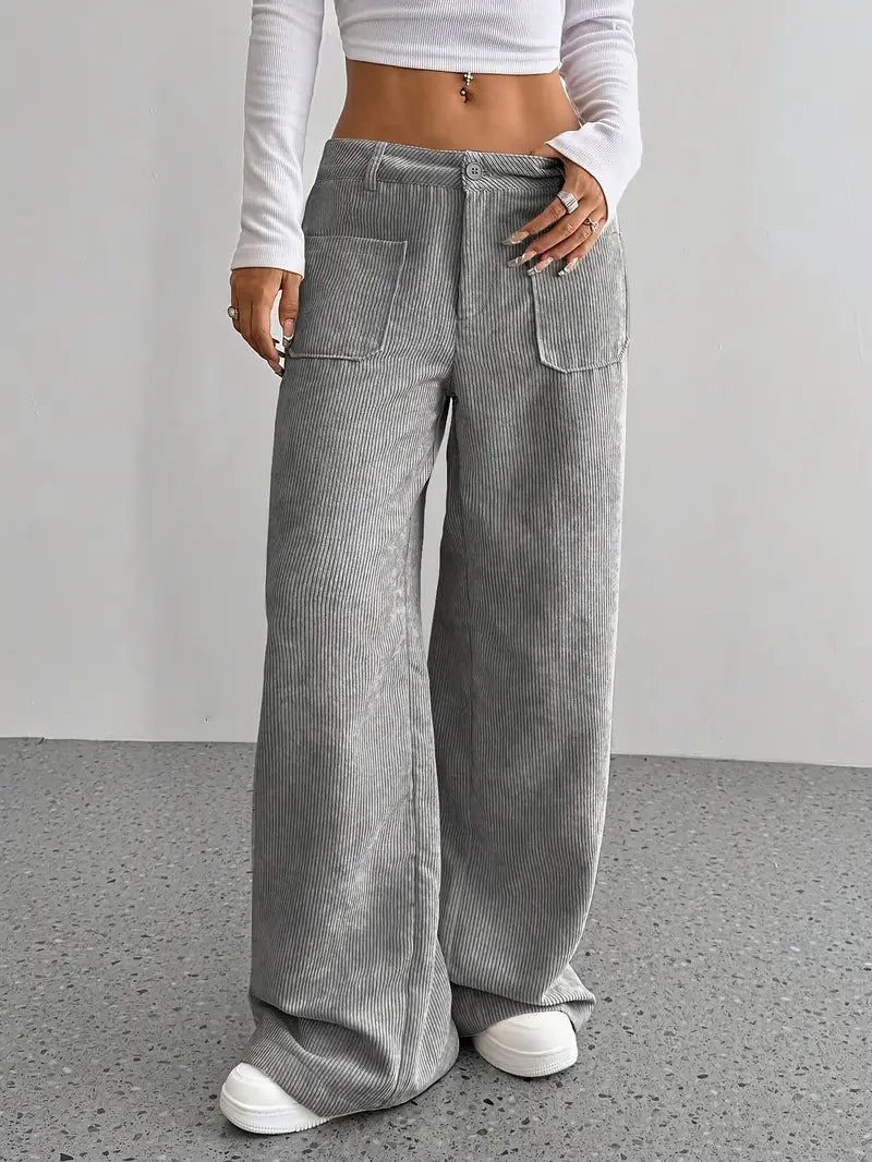 WW | Wide-leg corduroy trousers